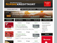 Tablet Screenshot of norskekredittkort.com